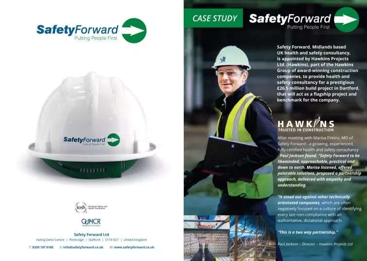 Derby Content Marketing Agency Example Work Safety Forward Brochure